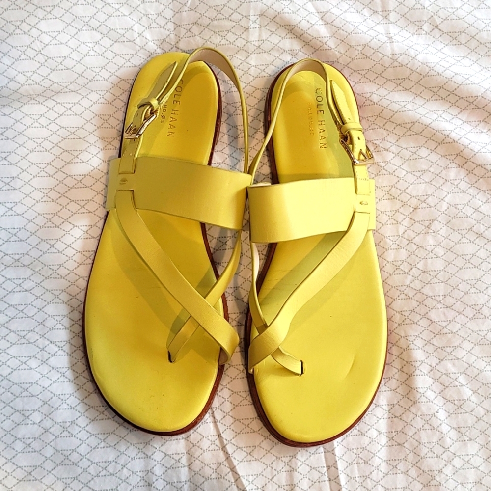 Cole Haan neon yellow sandle